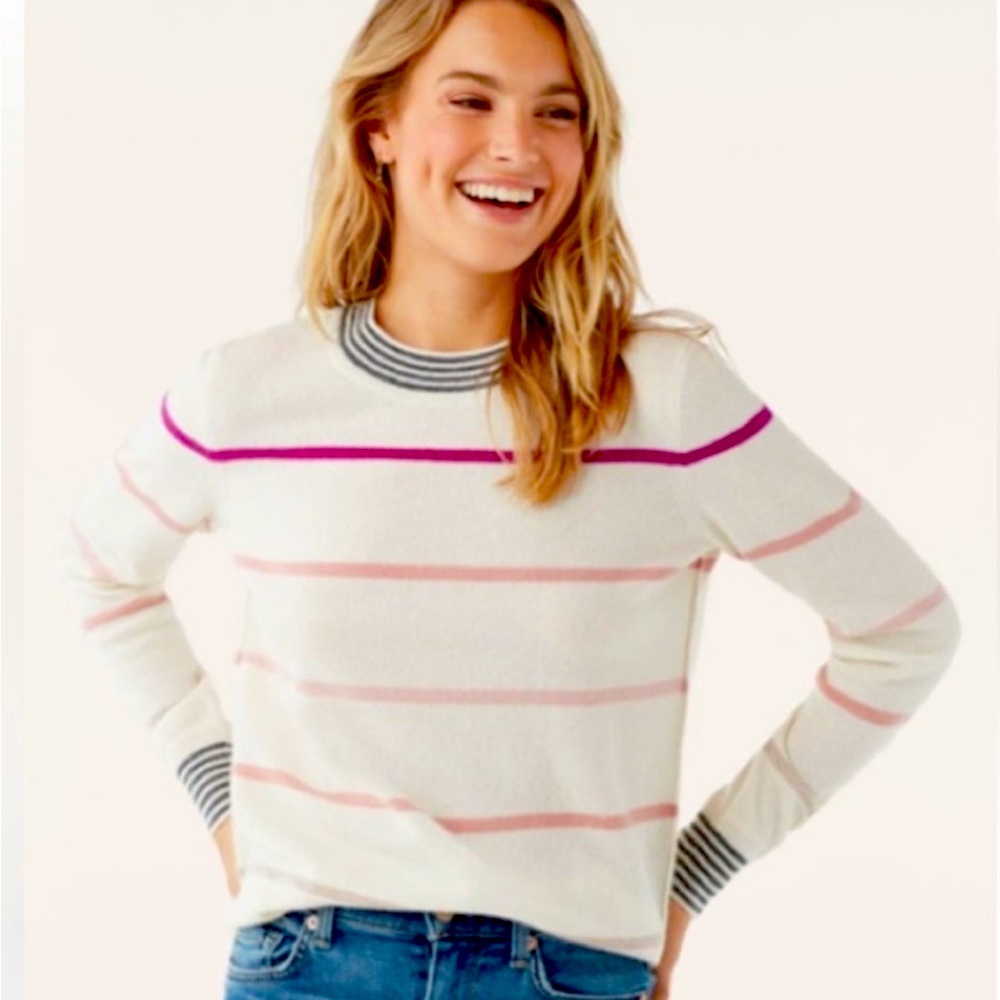 Splendid women’s cashmere striped sweater